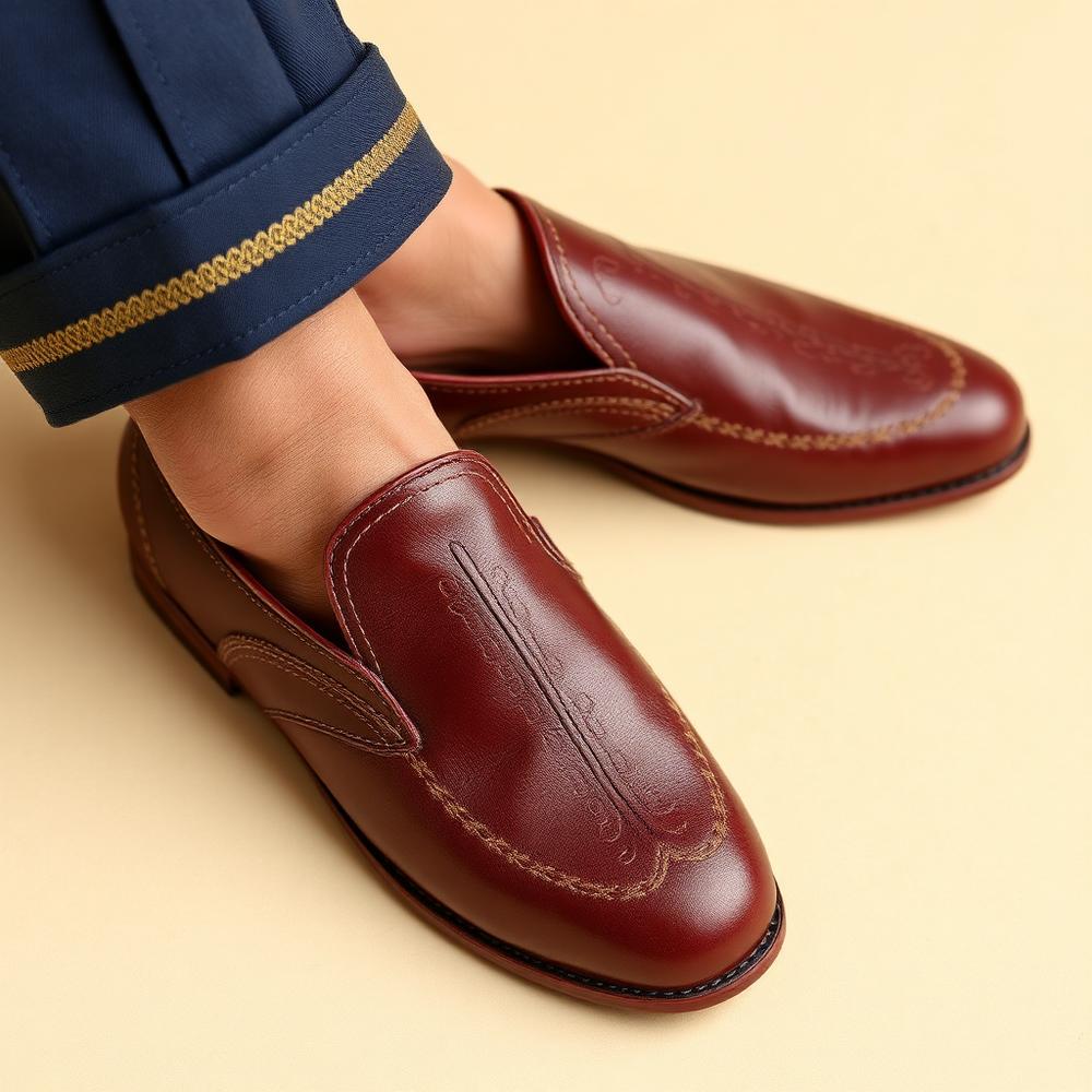 Maroon Ethnic Mojari